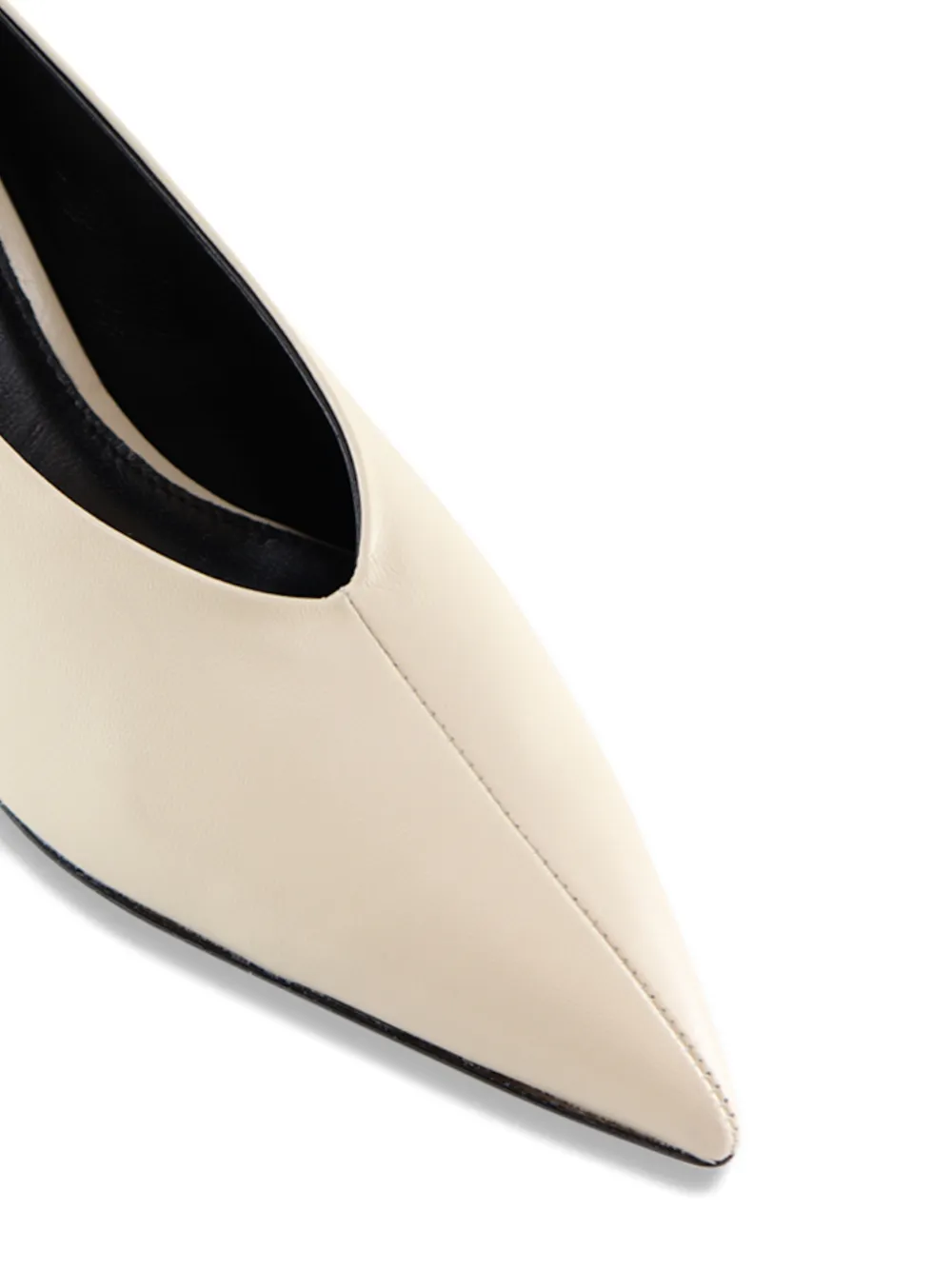 Notabene 40mm Gaia Pointed-toe Leather Pumps In Neutral
