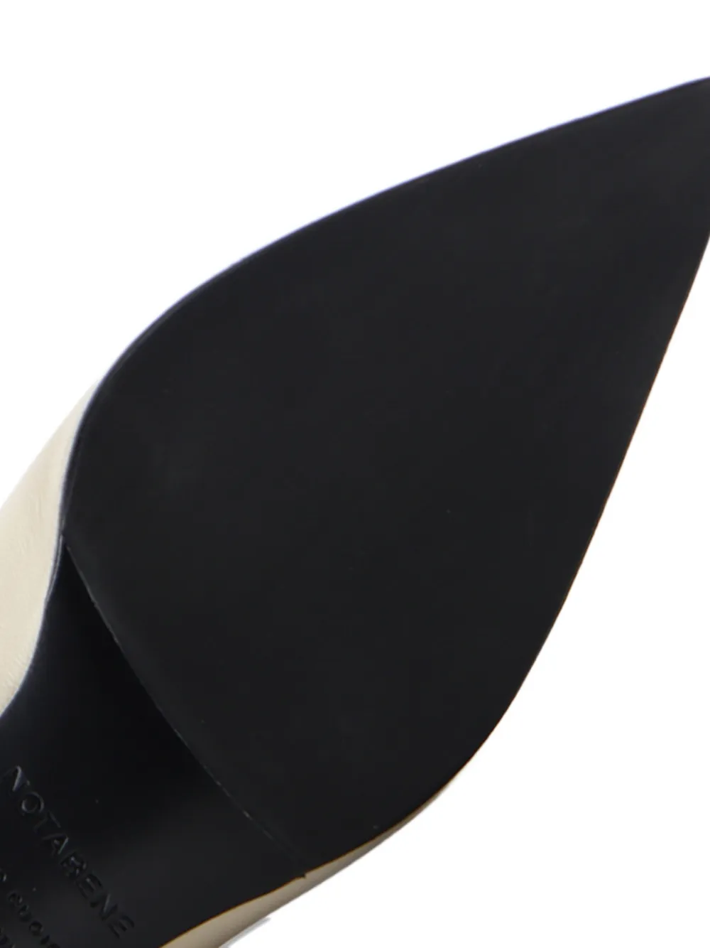 Notabene 40mm Gaia Pointed-toe Leather Pumps In Neutral