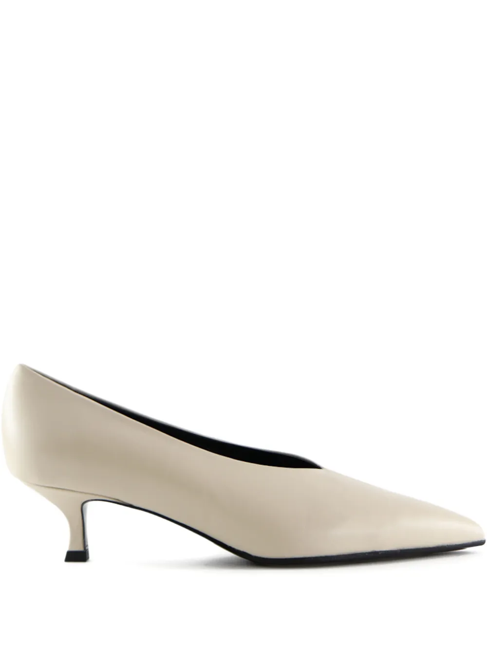 Notabene 40mm Gaia Pointed-toe Leather Pumps In Neutral