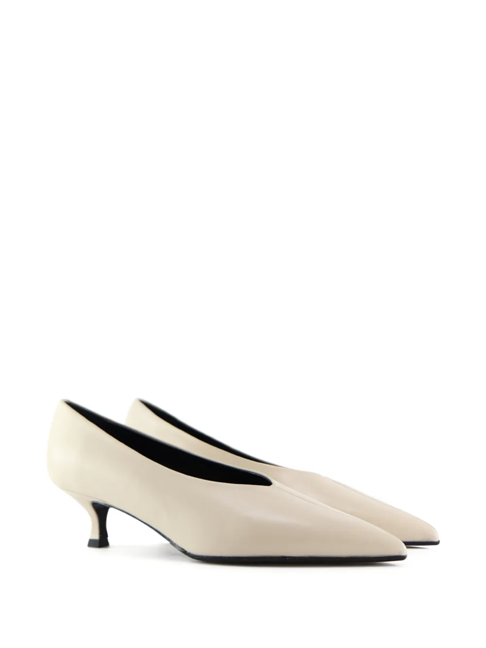 Notabene 40mm Gaia Pointed-toe Leather Pumps In Neutral
