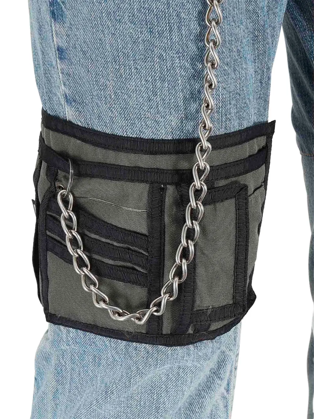 Martine Rose Patchwork Chain Jeans In Blue