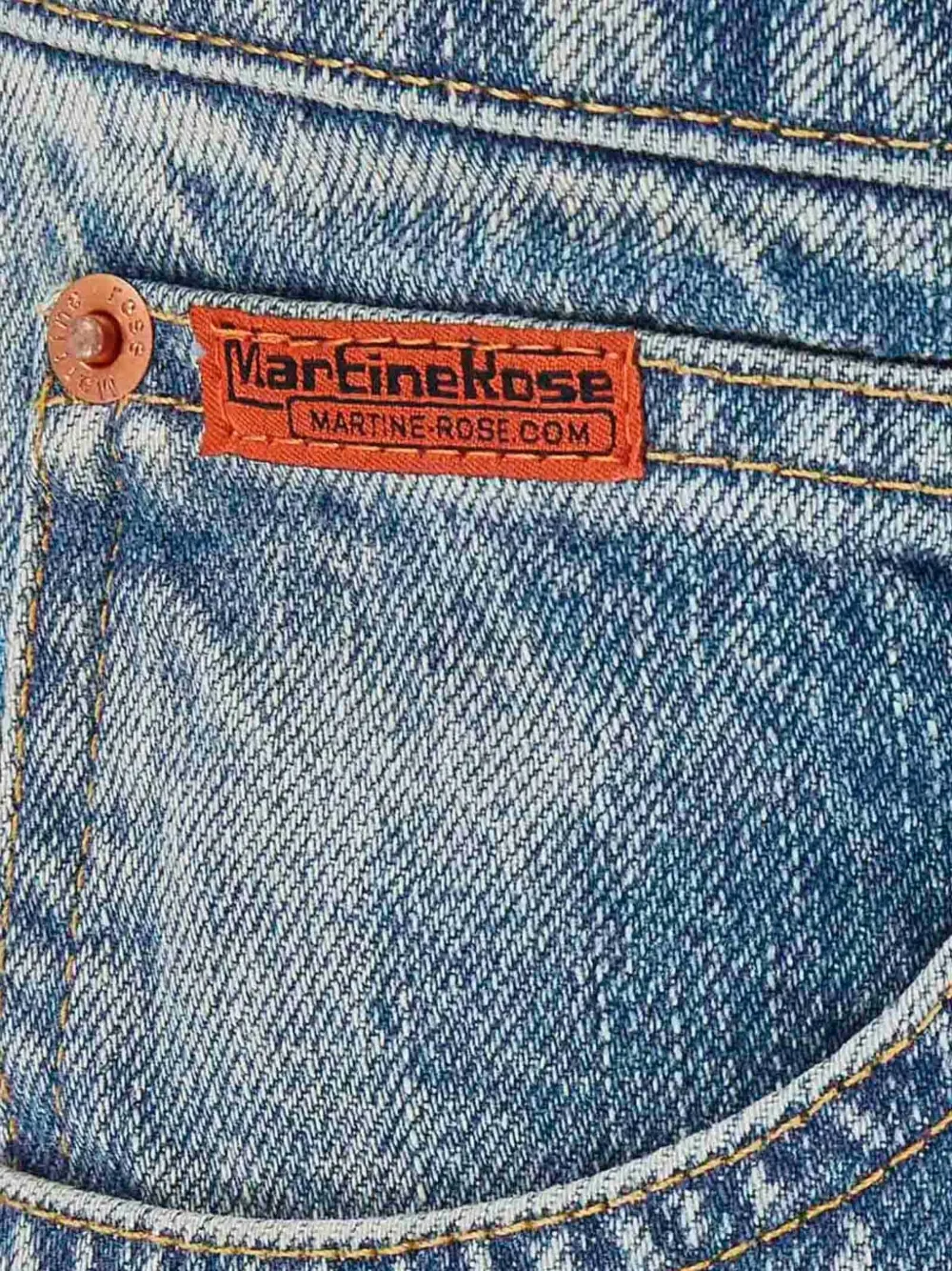 Martine Rose Patchwork Chain Jeans In Blue