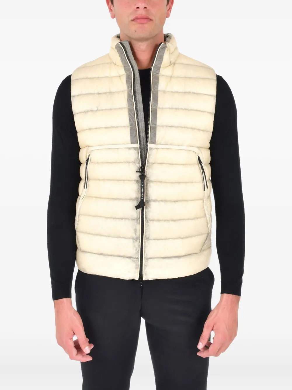 C.P. Company quilted puffer gilet - ニュートラル