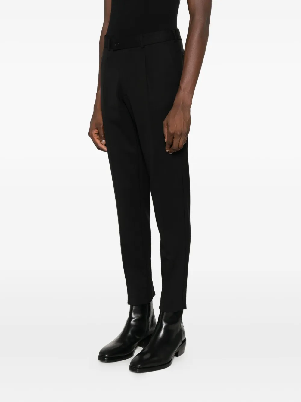 Medeea Pleat-detail Trousers In Black