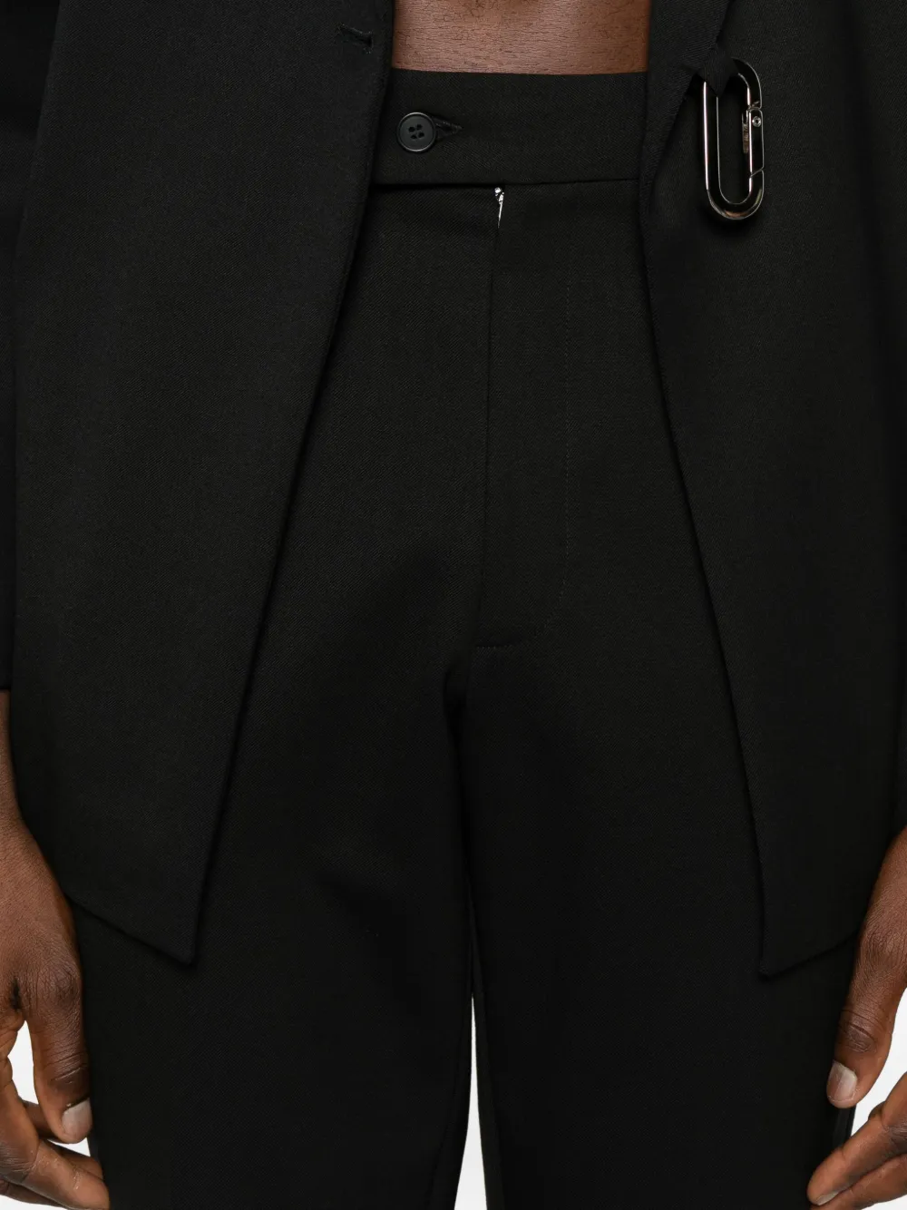 Medeea Pleat-detail Trousers In Black