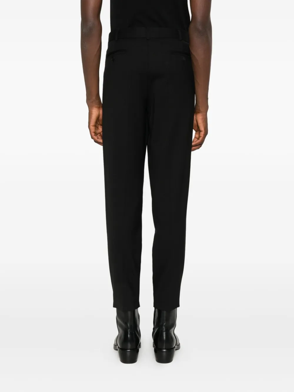 Medeea Pleat-detail Trousers In Black
