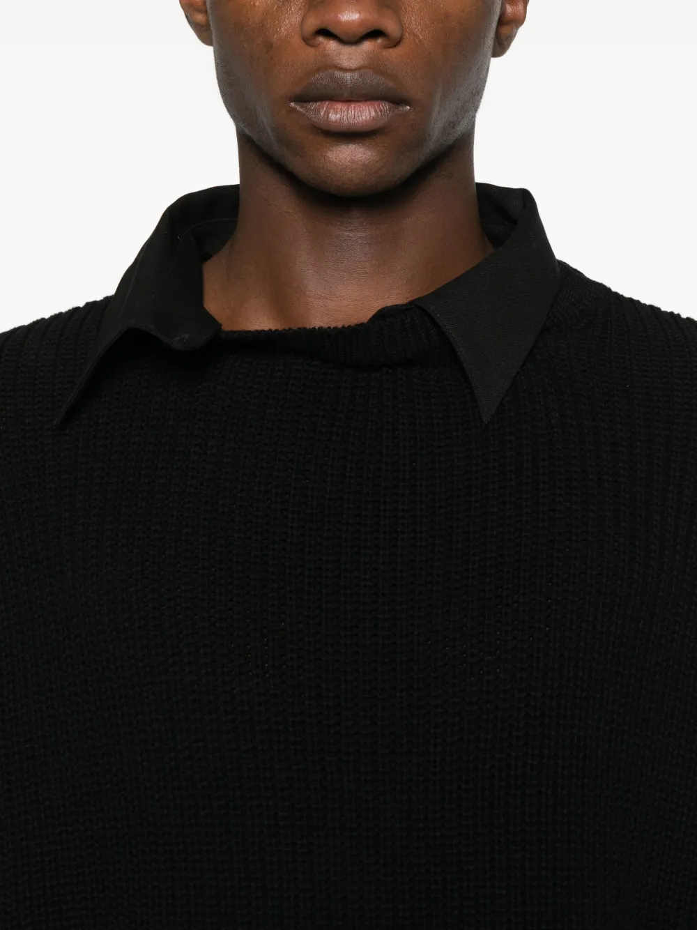 Medeea Collared Sweater In Black
