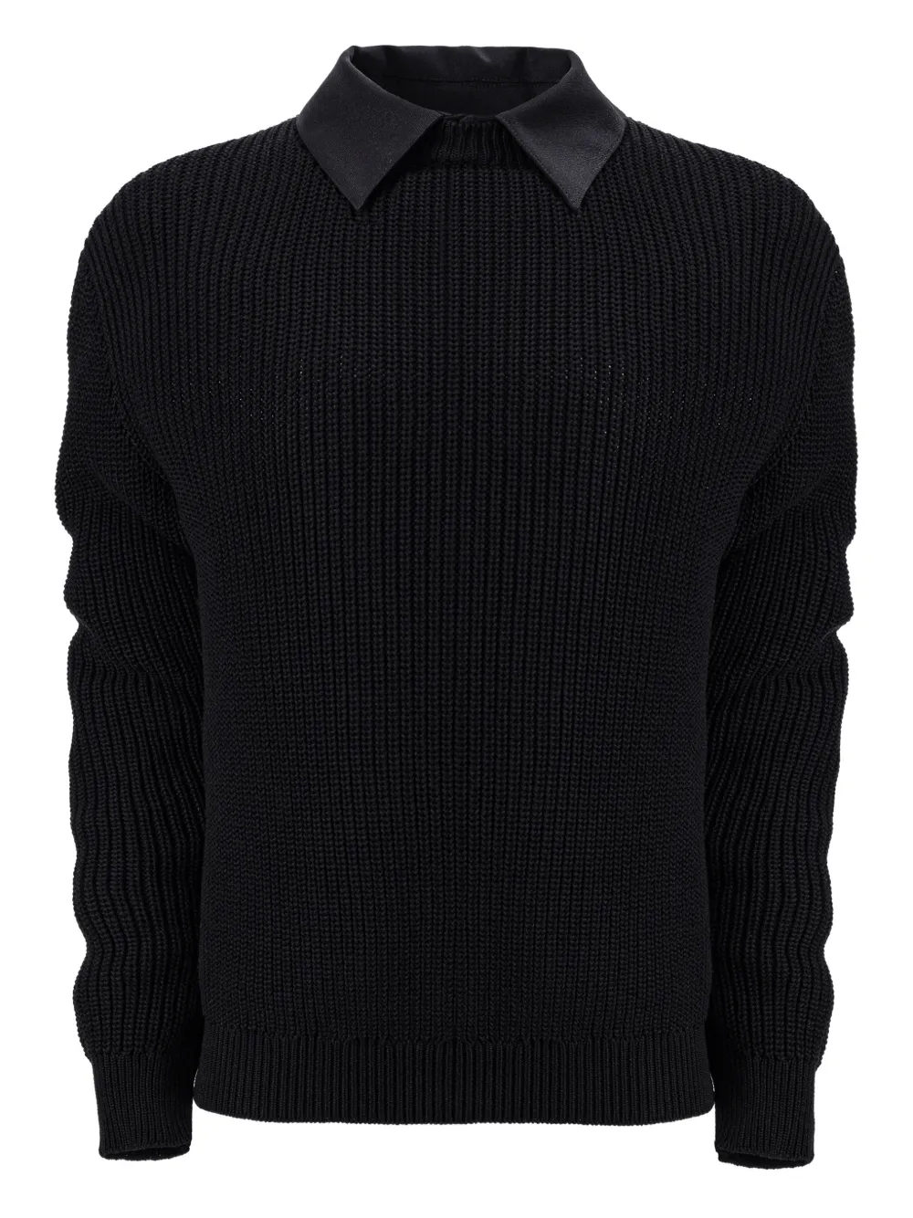 MEDEEA collared sweater | Black | Image 1