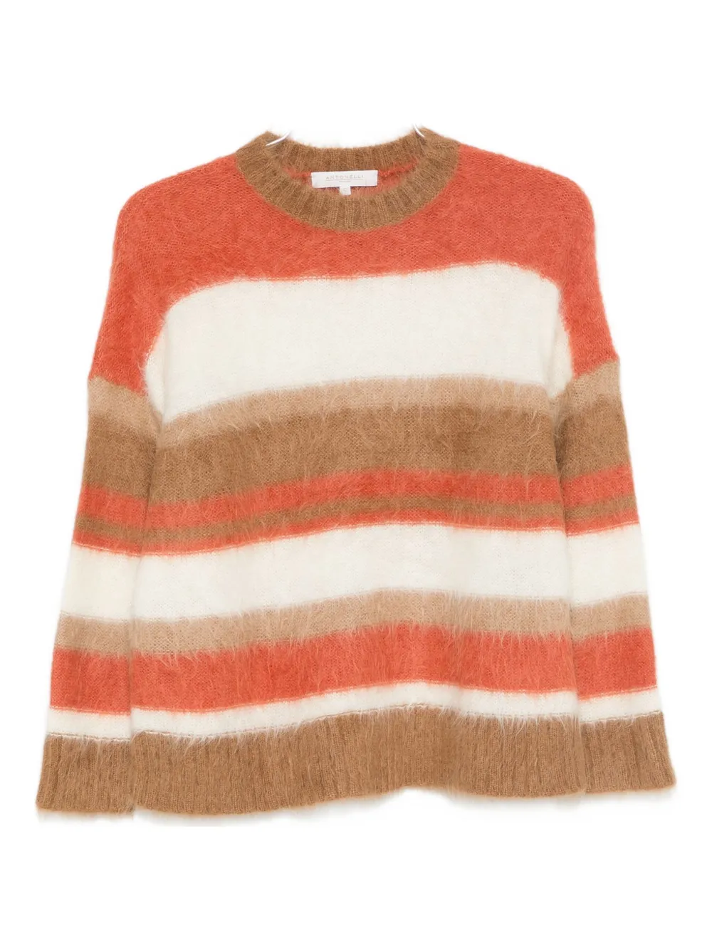 Antonelli Striped Knitted Sweater In Multi