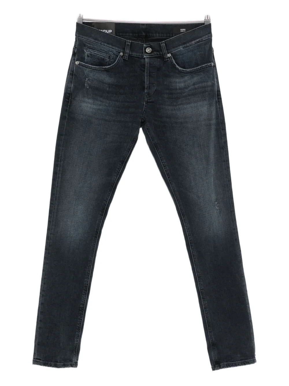 Dondup Brighton Straight Cut Denim Trousers In Blue