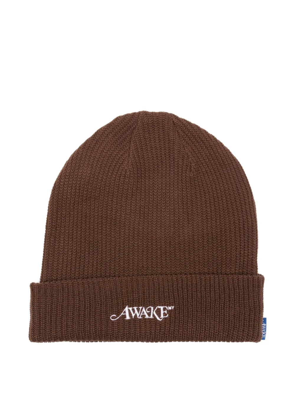Awake Ny Logo-embroidered Beanie In Brown