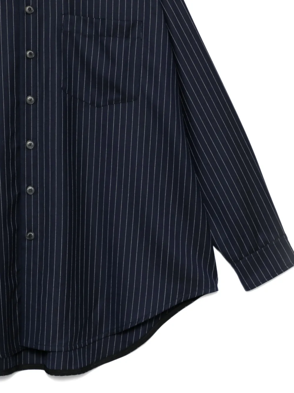 The Mannei pinstripe-pattern shirt Blauw