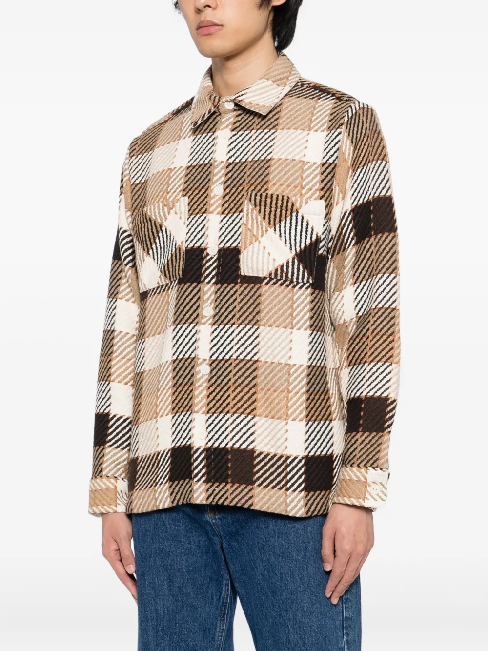Wax London Shirtjack met borstzak Beige