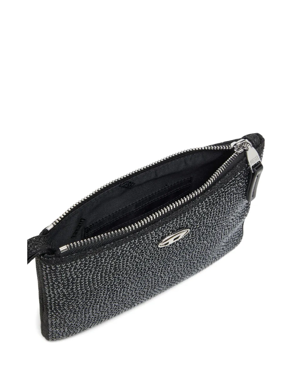 Diesel Portemonnee verfraaid met kristallen Zwart
