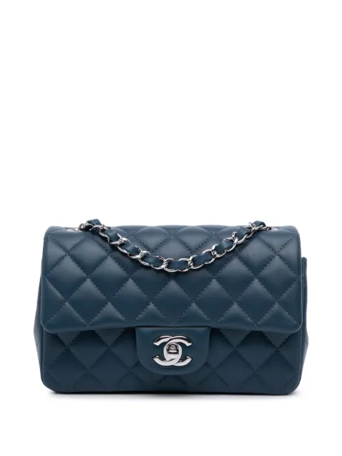 CHANEL Pre-Owned 2019 Mini Rectangular Classic Lambskin Single Flap crossbody bag