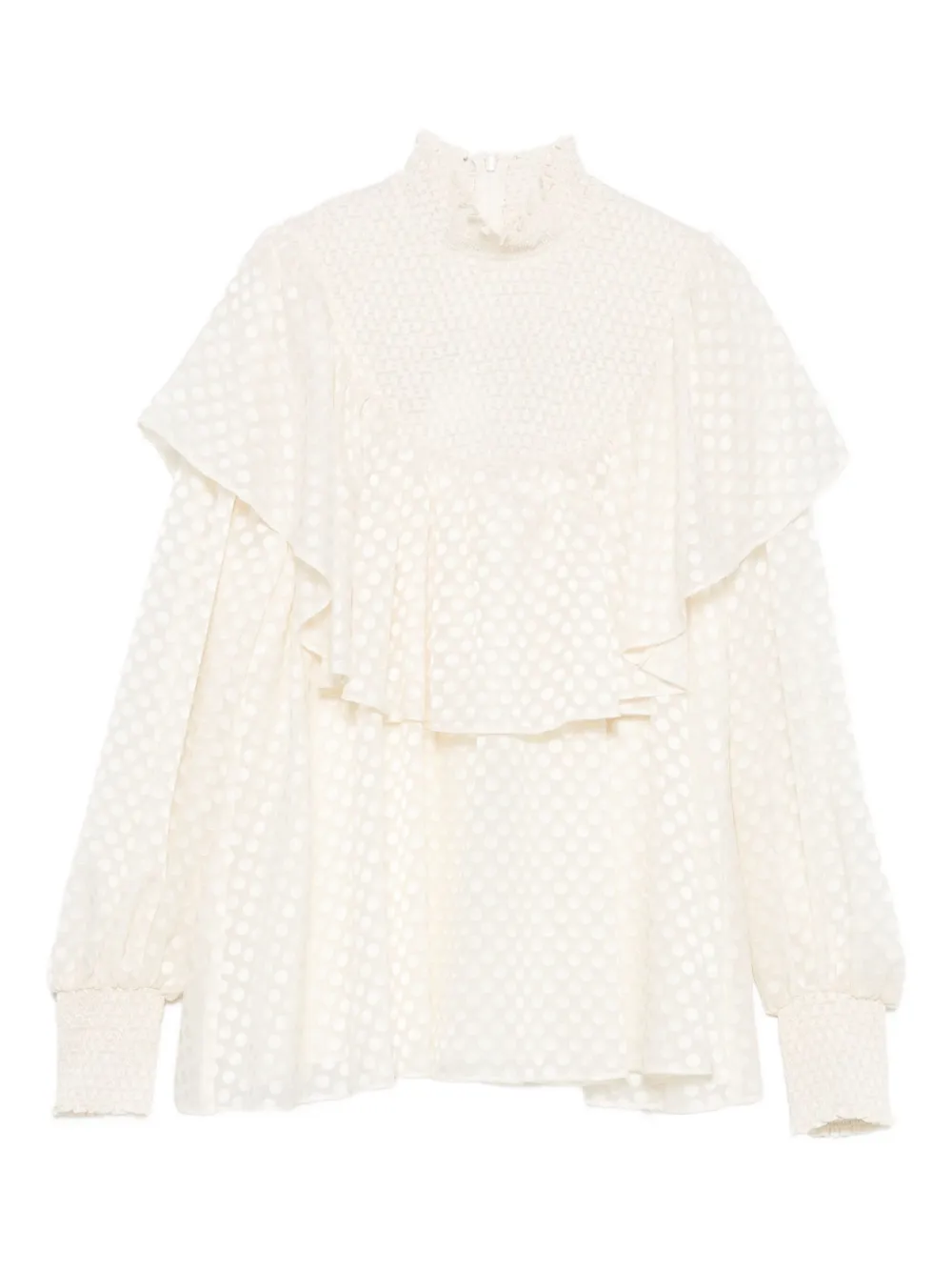 Akris Punto Polka Dot-detail Blouse In White