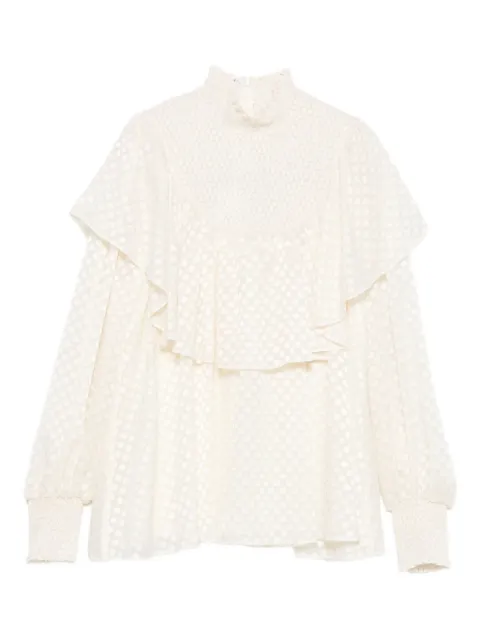 Akris Punto polka dot-detail blouse