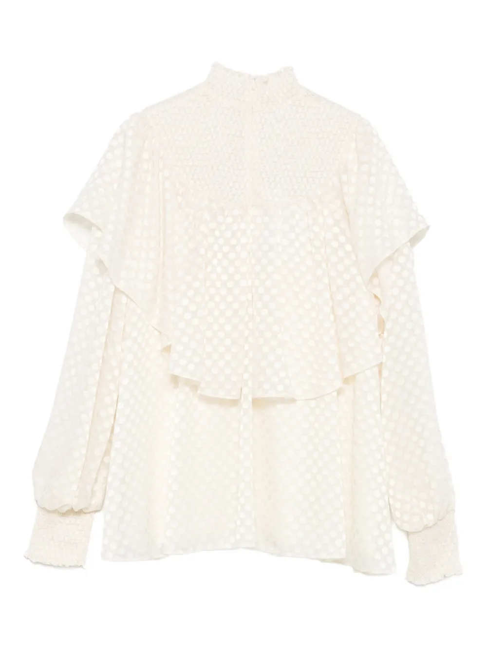 Akris Punto Polka Dot-detail Blouse In White