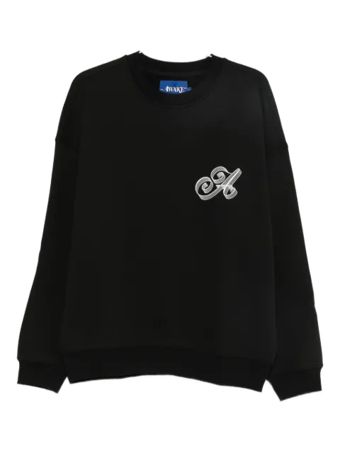 Awake NY sudadera con cuello redondo y logo estampado