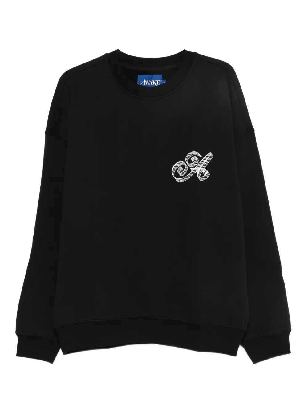 Awake NY sudadera con cuello redondo y logo estampado | negro | Image 1