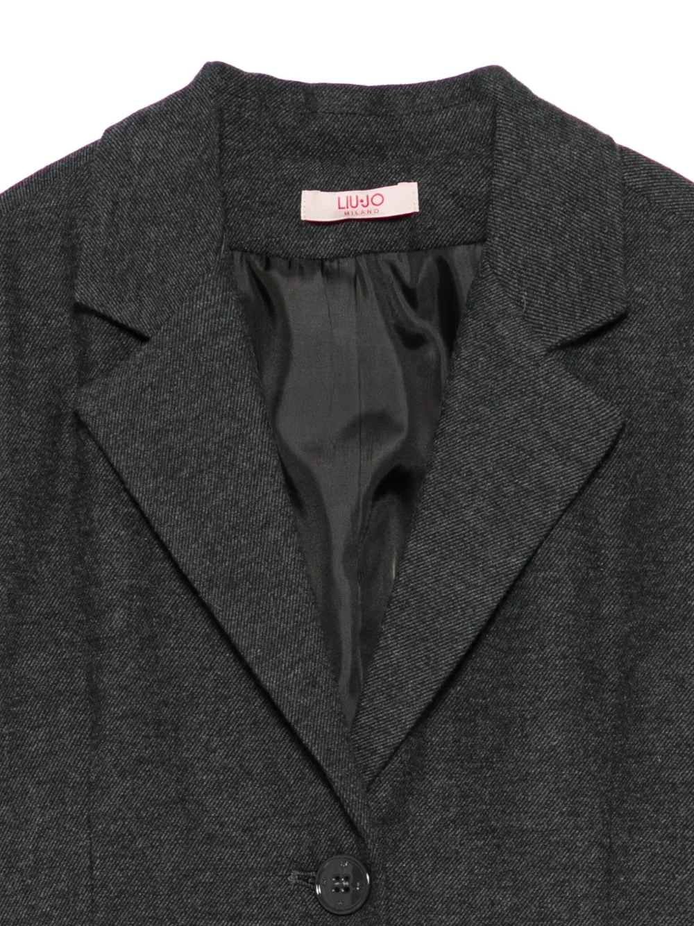 Liu •jo Logo-plaque Blazer In Gray