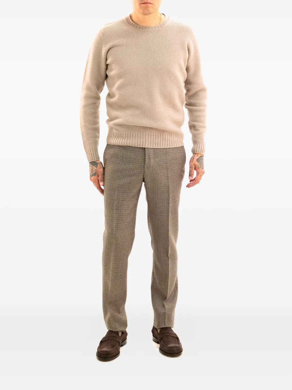 Drumohr ribbed crew-neck sweater - Beige