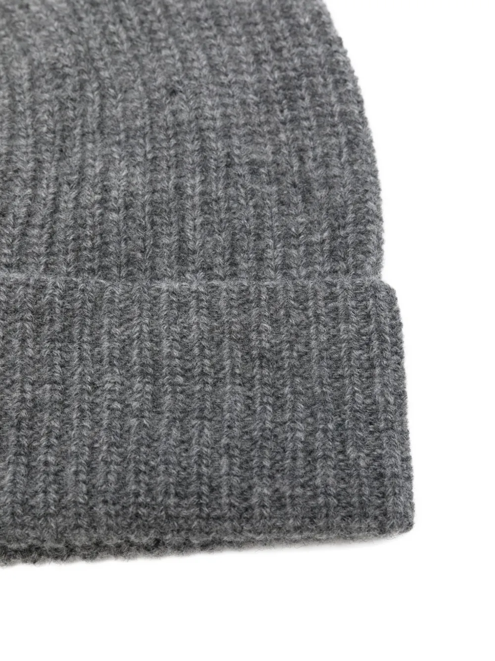  Seven Gauge Wool Beanie Hat - Grey 