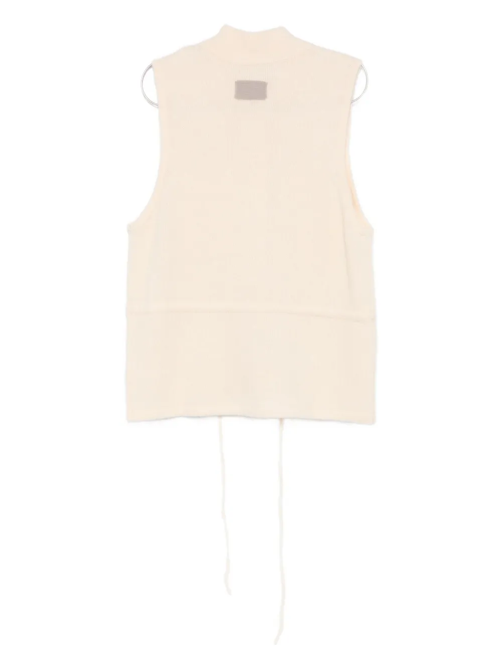 Aya Muse Flap-pocket Button-up Vest In Neutral