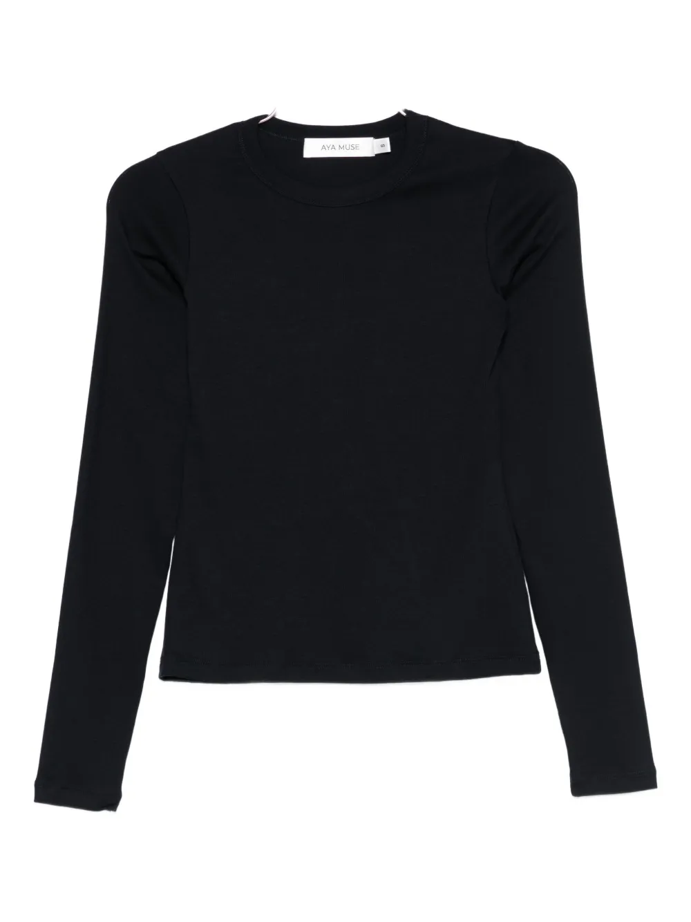 Aya Muse Ribbed Long Sleeve Shirt Clothing In Black