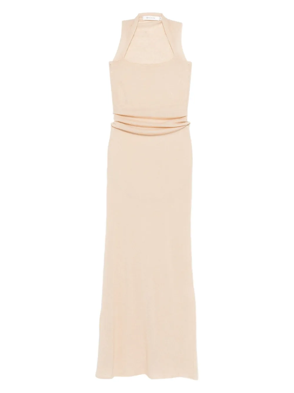 Aya Muse gathered maxi dress - Toni neutri