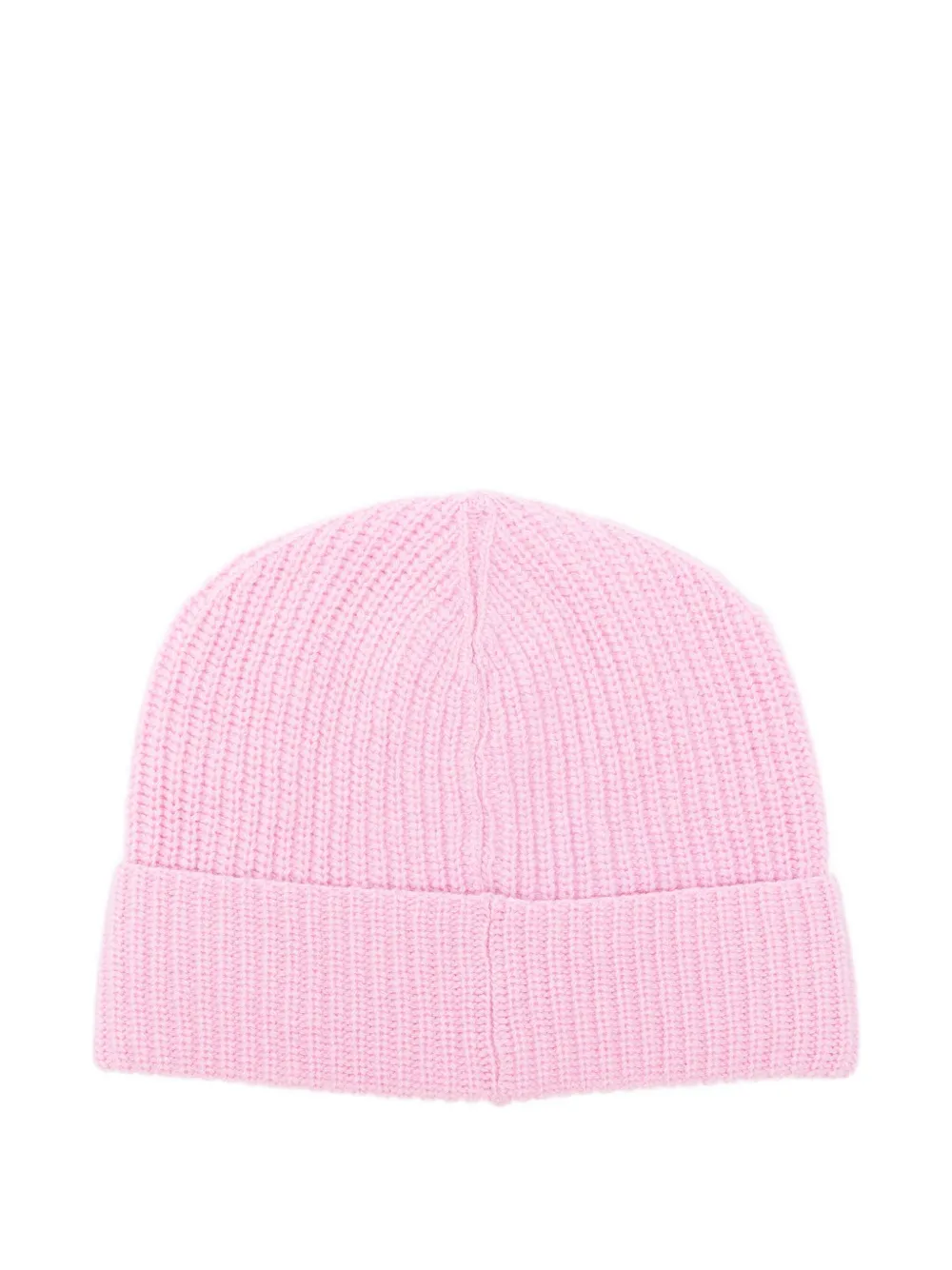 Seven Gauge Wool Beanie Hat In Pink