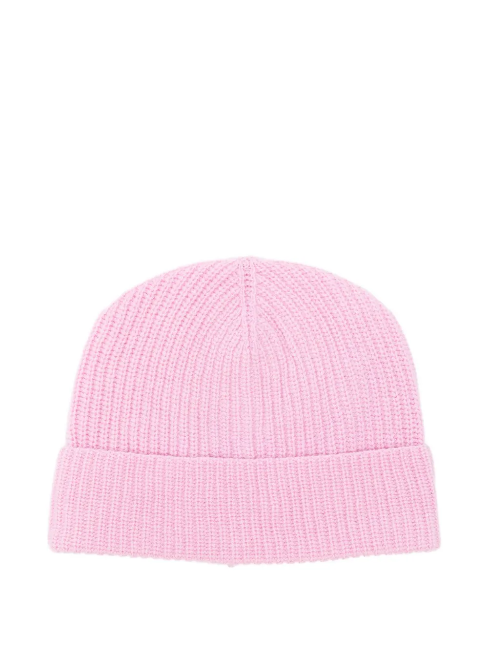 Seven Gauge Wool Beanie Hat In Pink