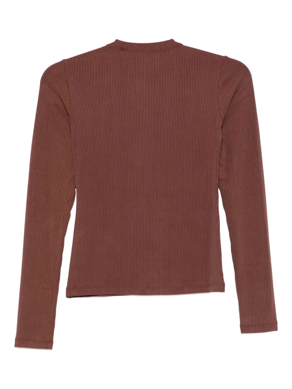 Aya Muse Fijngeribbeld T-shirt Rood