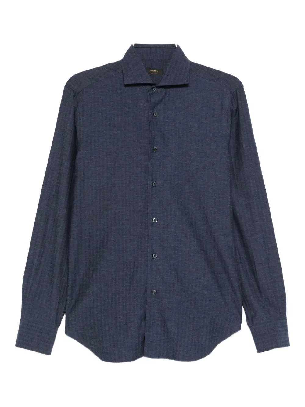 Barba camisa con motivo pied de poule | azul | Image 1