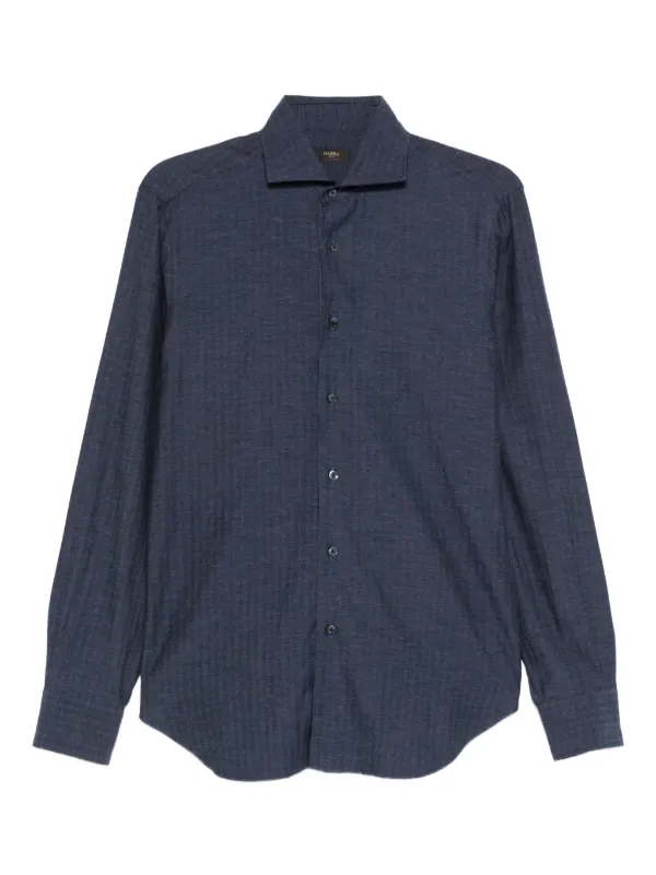 Barba Herringbone Shirt | Blue | FARFETCH