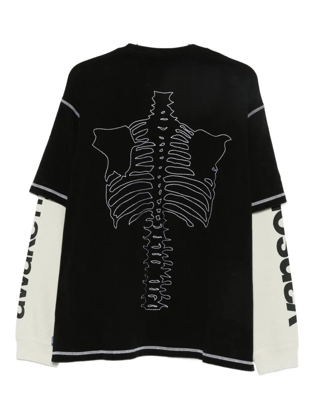 Awake NY T-shirt waffle - Zwart