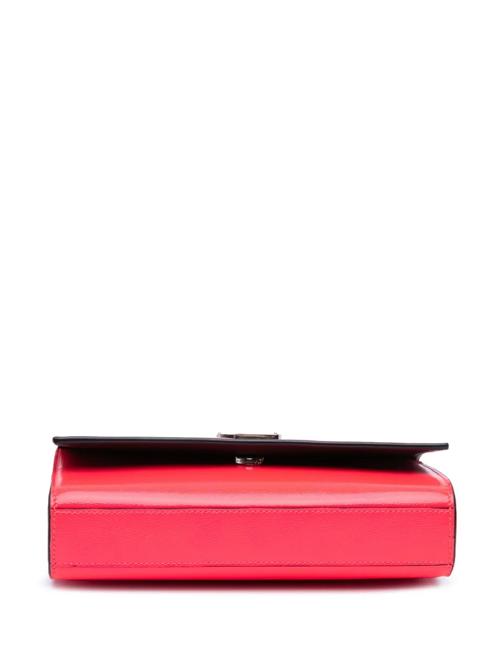 Pre-owned Saint Laurent 2019 Small Patent Grain De Poudre Monogram Kate Crossbody Bag In Pink