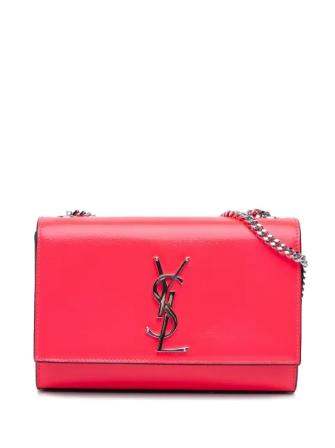 Saint Laurent Pre-Owned 2019 kleine Grain de Poudre Monogram Kate Umhängetasche