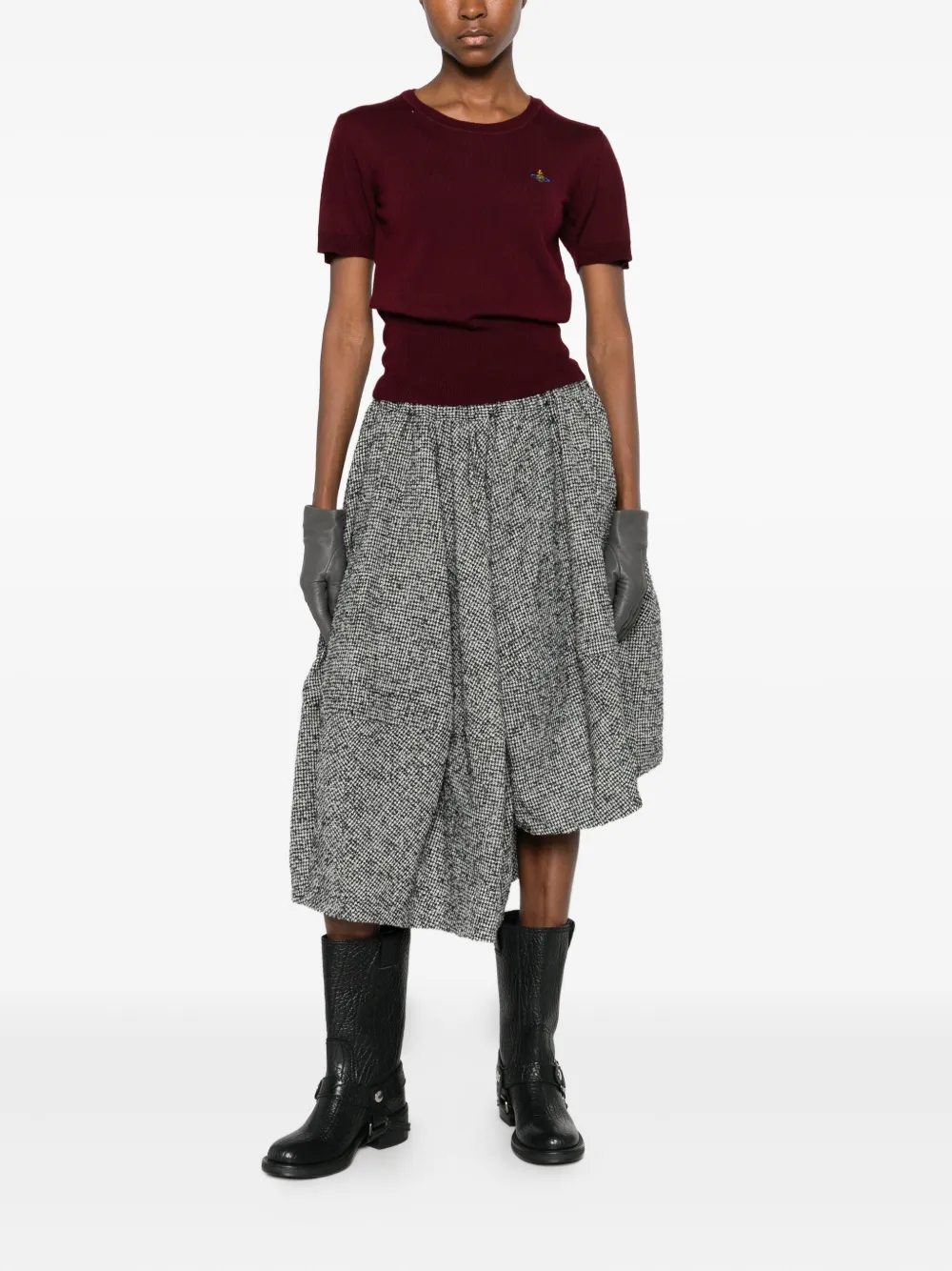 Vivienne Westwood Top met korte mouwen en Orb-detail Rood