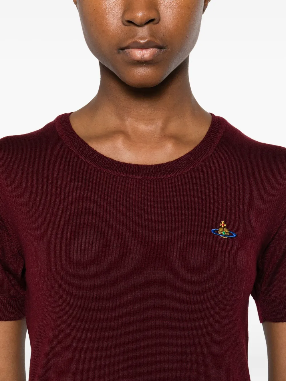 Vivienne Westwood Top met korte mouwen en Orb-detail Rood