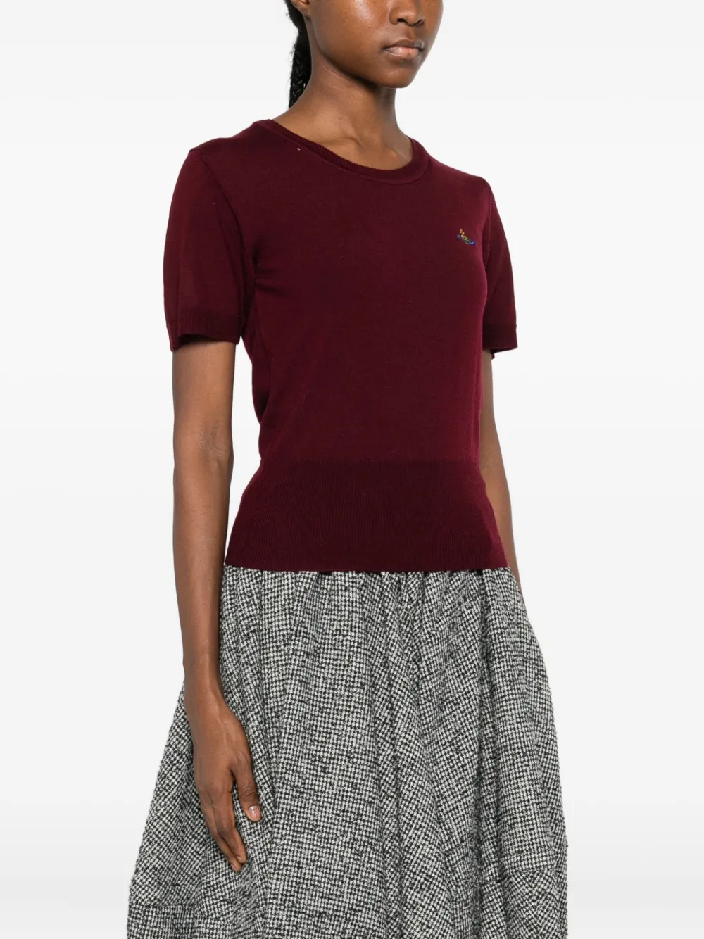 Vivienne Westwood Top met korte mouwen en Orb-detail Rood