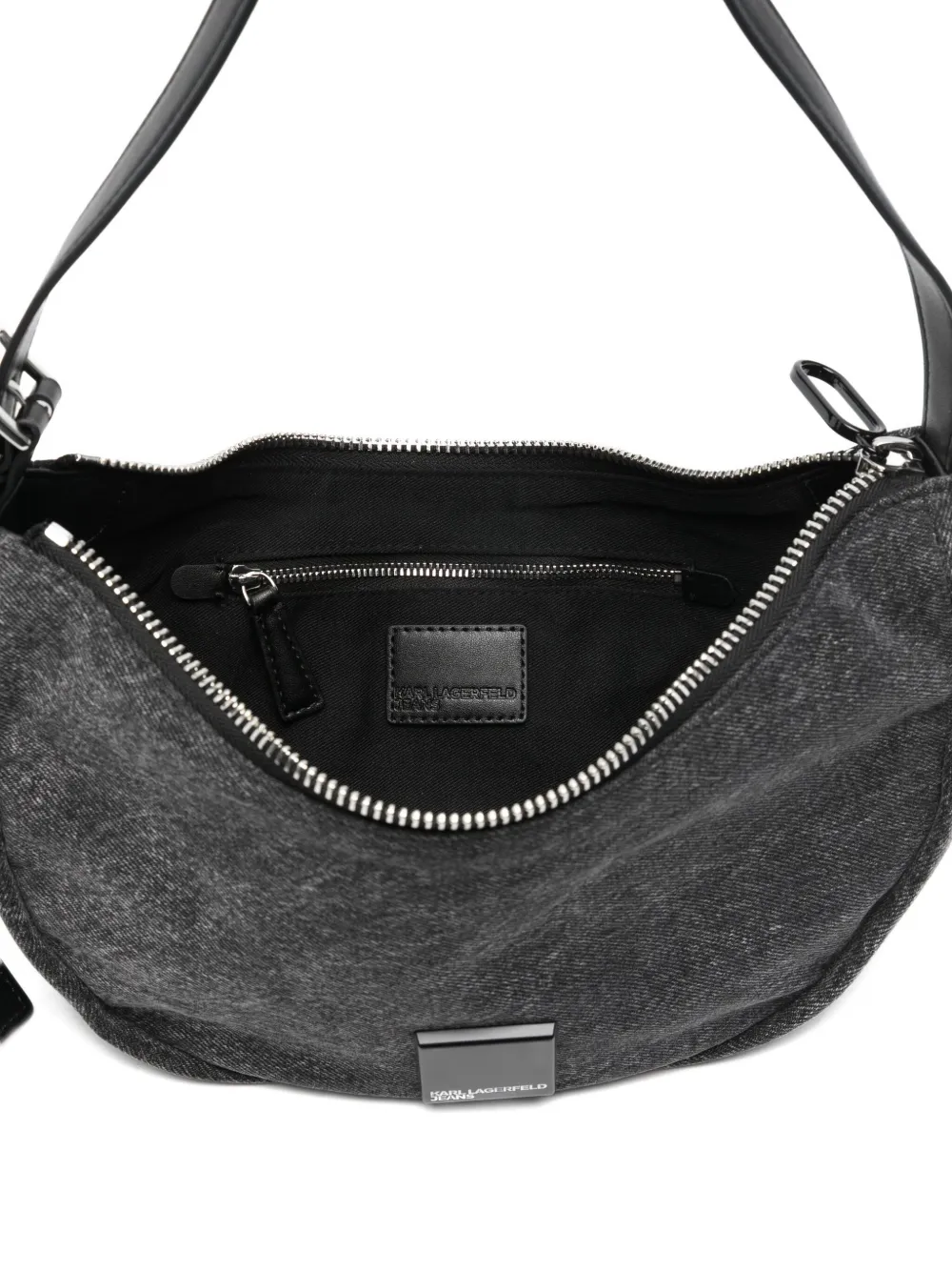 Karl Lagerfeld Logo-plaque Tote Bag In Gray