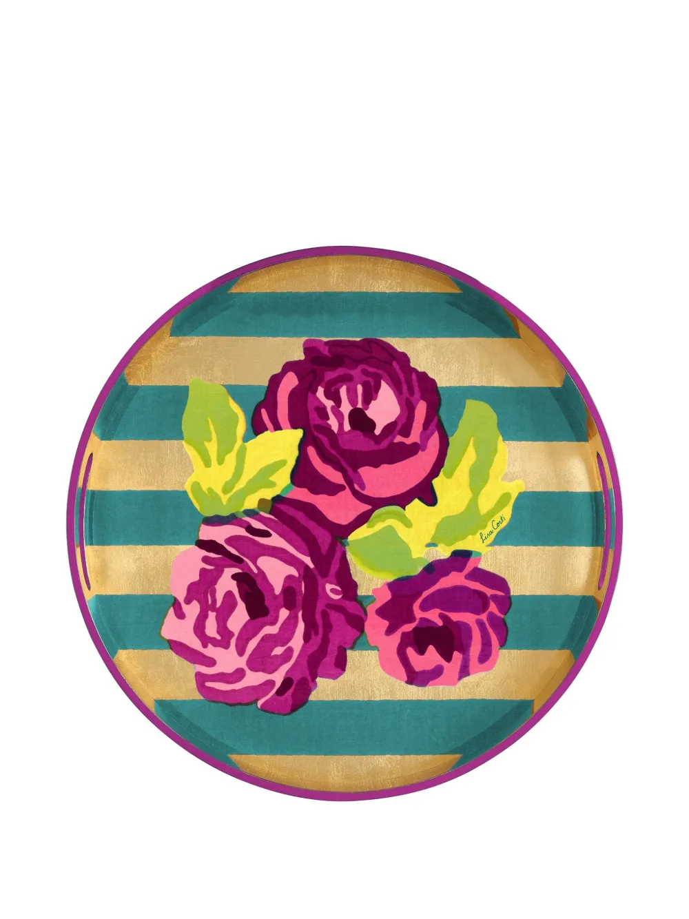 Lisa Corti Tablett mit Blumen-Print | Geschirr | Image 2