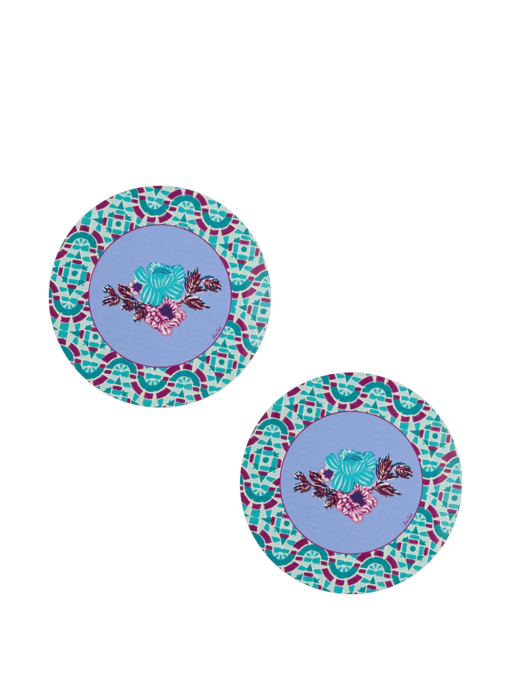 Lisa Corti lot de deux sets de table à fleurs | Arts de la table | Image 2