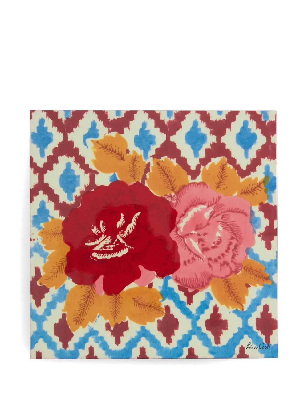 Lisa Corti Floral-print Box In Red