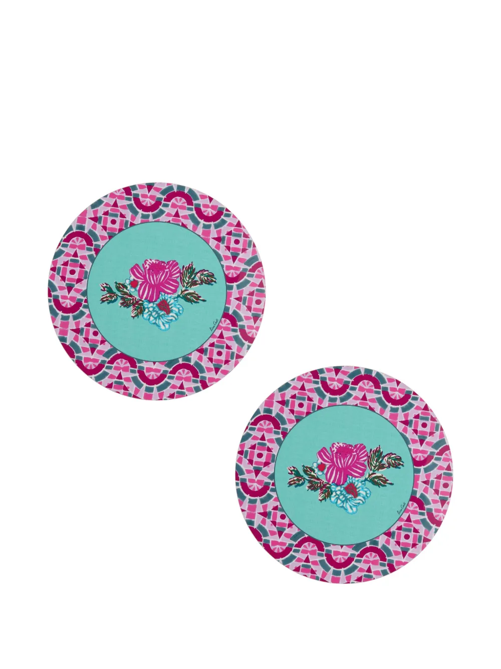Lisa Corti lot de deux sets de table à fleurs | Arts de la table | Image 2