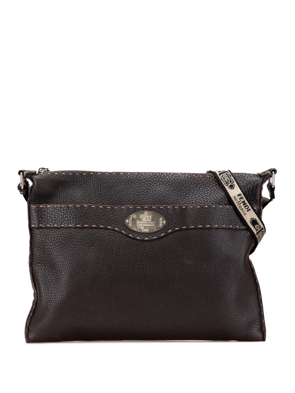 Fendi Pre-Owned 2000-2010 Leather Selleria crossbody bag | Brown | Image 1