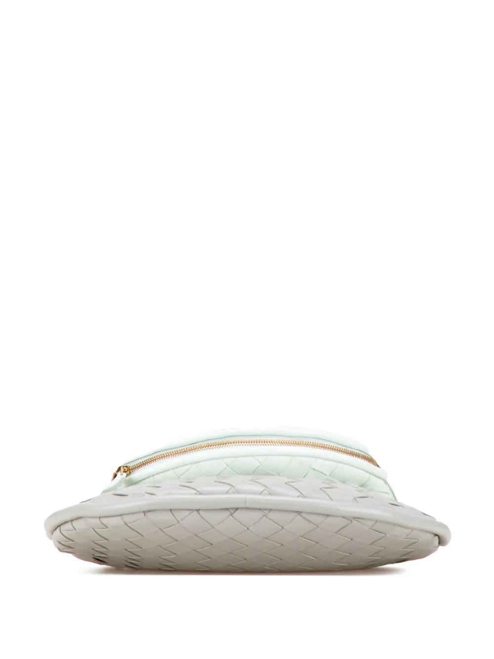 Pre-owned Bottega Veneta 2012-2025 Small Bicolor Lambskin Intrecciato Gemelli Bag Hobo Bag In Gray