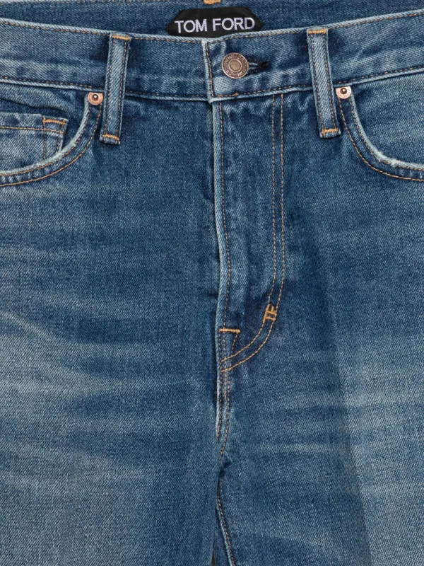 TOM FORD ストレッチローデニム フレアパンツ | ブルー | FARFETCH JP