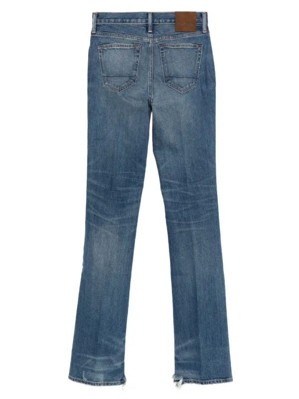 TOM FORD ストレッチローデニム フレアパンツ | ブルー | FARFETCH JP